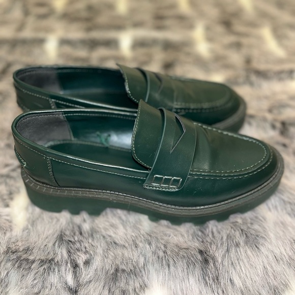ZARA loafers shoes platform dark green in size 37 - Picture 5 of 14